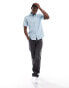 Ben Sherman short sleeve linen shirt in light blue