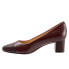 Фото #4 товара Trotters Kiki T1957-627 Womens Burgundy Narrow Leather Pumps Heels Shoes