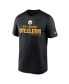 Фото #3 товара Men's Black Pittsburgh Steelers Legend Community Performance T-shirt