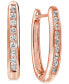 ფოტო #1 პროდუქტის Diamond Small Hoop Earrings (1/4 ct. t.w.) in 14k Rose Gold-Plated Sterling Silver, 0.63"