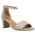 VANELi Mayann Quilted Block Heels Womens Beige Dress Sandals 305218