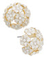 ფოტო #1 პროდუქტის Gold-Tone Imitation Pearl & Epoxy Flower Bouquet Stud Earrings, Created for Macy's