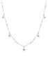 ფოტო #1 პროდუქტის Cultured Freshwater Pearl (4mm) & Diamond Accent Star Dangle 17" Collar Necklace in Sterling Silver