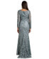 Фото #2 товара Women's Long Sleeve Lace Dress With Lace Appliques