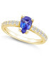 ფოტო #1 პროდუქტის Tanzanite (7/8 Ct. t.w.) and Diamond (1/3 Ct. t.w.) Ring