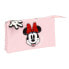 Фото #1 товара Тройной пенал Minnie Mouse Me time Розовый (22 x 12 x 3 cm)