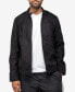 Men's Quilted Sleeves with Faux Shearling Lining Faux Suede Jacket