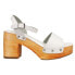 Фото #1 товара Corkys Country Club Wood Platform Womens White Casual Sandals 81-0014-WHTE