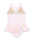 ფოტო #1 პროდუქტის Baby Girls 3D Floral 1-Piece Swimsuit