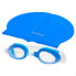 Фото #5 товара Шапочка и очки для плавания AquaSport Синий Детский Пластик (12 штук)