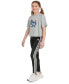 ფოტო #4 პროდუქტის Big Girls Short-Sleeve Waist-Length Raglan Heather T-Shirt