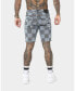 Men's Vintage-like Checks Denim Shorts