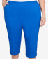 ფოტო #4 პროდუქტის Plus Size Tradewinds Button Hem Capri Pants