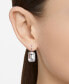 Octagon Crystal Drop Earrings