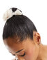 Фото #2 товара True Decadence chiffon corsage flower hair clip in light grey