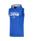 Фото #2 товара Men's Blue Detroit Lions Captain Tri-Blend Sleeveless Hoodie T-shirt