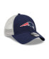 ფოტო #4 პროდუქტის Men's Navy, Natural New England Patriots Loyal 9TWENTY Trucker Snapback Hat