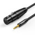 Kabel przewód audio 3.5mm mini jack (męski) - XLR (żeński) 1m czarny