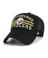 Фото #2 товара Men's '47 Black Pittsburgh Steelers Highpoint Trucker Clean Up Snapback Hat