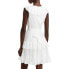 Фото #2 товара Платье Aqua V с V-образным вырезом и оборками цвета «молочный» размер 6