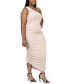 Фото #4 товара Plus Size One Shoulder Ruched Bodycon Dress