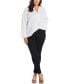 Фото #3 товара Plus Size Solid Gauze Long Sleeve Top