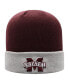 Фото #1 товара Men's Maroon, Gray Mississippi State Bulldogs Core 2-Tone Cuffed Knit Hat