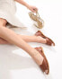 Фото #12 товара ASOS DESIGN Francis leather woven flat sandals in tan