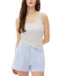 ფოტო #1 პროდუქტის Women's Ribbed Lace-Trim Sleep Tank Top