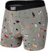 Фото #1 товара SAXX Bokserki męskie SAXX VIBE BOXER BRIEF GREY SUSHI DOOBIE DOO L