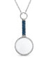 Фото #1 товара 2028 pewter Crystal Magnifying Glass 30" Necklace