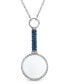 ფოტო #1 პროდუქტის Pewter Crystal Magnifying Glass 30" Necklace