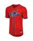 Фото #3 товара Men's Red Ole Miss Rebels Full-Button Replica Baseball Jersey