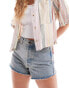 Topshop Hourglass denim lover short in bleach BLAU, 40 - фото #5