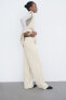 Soft metallic thread trousers