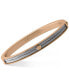 ფოტო #1 პროდუქტის Women's Forever Two-Tone PVD Stainless Steel Cable Bangle Bracelet