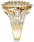 ფოტო #4 პროდუქტის Diamond Round & Baguette Navette Cluster Ring (3 ct. t.w.) in 14k Gold