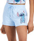 Фото #3 товара Juniors' Stitch-Graphic Low-Rise Pull-On Shorts