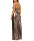 Women's Grecian Foil Halter Gown