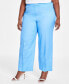 Фото #4 товара Plus Size Jillian Linen-Blend High-Rise Wide-Leg Pants