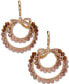 ფოტო #1 პროდუქტის Gold-Tone Pavé Bow Beaded Orbital Drop Earrings