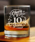 Cheers to 10 Years 10th Anniversary Gifts Whiskey Rocks Glass, 10 oz