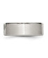 Фото #3 товара Stainless Steel Brushed Polished CZ 8mm Beveled Edge Band Ring