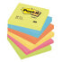 POST IT Removable sticky note pad 76x76 mm neon pack of 6 assorted pads
