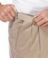 Фото #5 товара Men's Premium No Iron Khaki Classic Fit Pleat Hidden Expandable Waist Pants