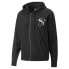 Фото #3 товара Puma Full Zip Logo Hoodie Mens Black Casual Athletic Outerwear 532416-01