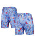 Men's Powder Blue Ole Miss Rebels Vintage-Like Floral Swim Trunks