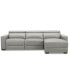 Фото #12 товара Nevio 115" 3-Pc. Leather Sectional with 2 Power Recliners, Headrests and Chaise, Created For Macy's