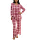 ფოტო #17 პროდუქტის Women's 2-Pc. Printed Henley Pajamas Set