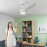 Потолочный вентилятор со светодиодной подсветкой и 3 лопастями из АБС-пластика Flaled InnovaGoods Белый 36 W 52" Ø132 cm